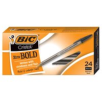 BIC Cristal Xtra Blk Bold, 24 Each